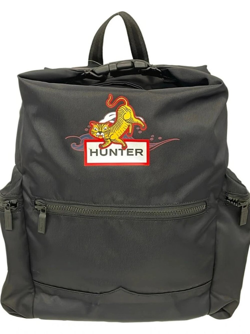 HUNTER Black Nylon Backpack